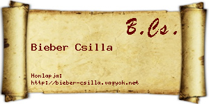 Bieber Csilla névjegykártya